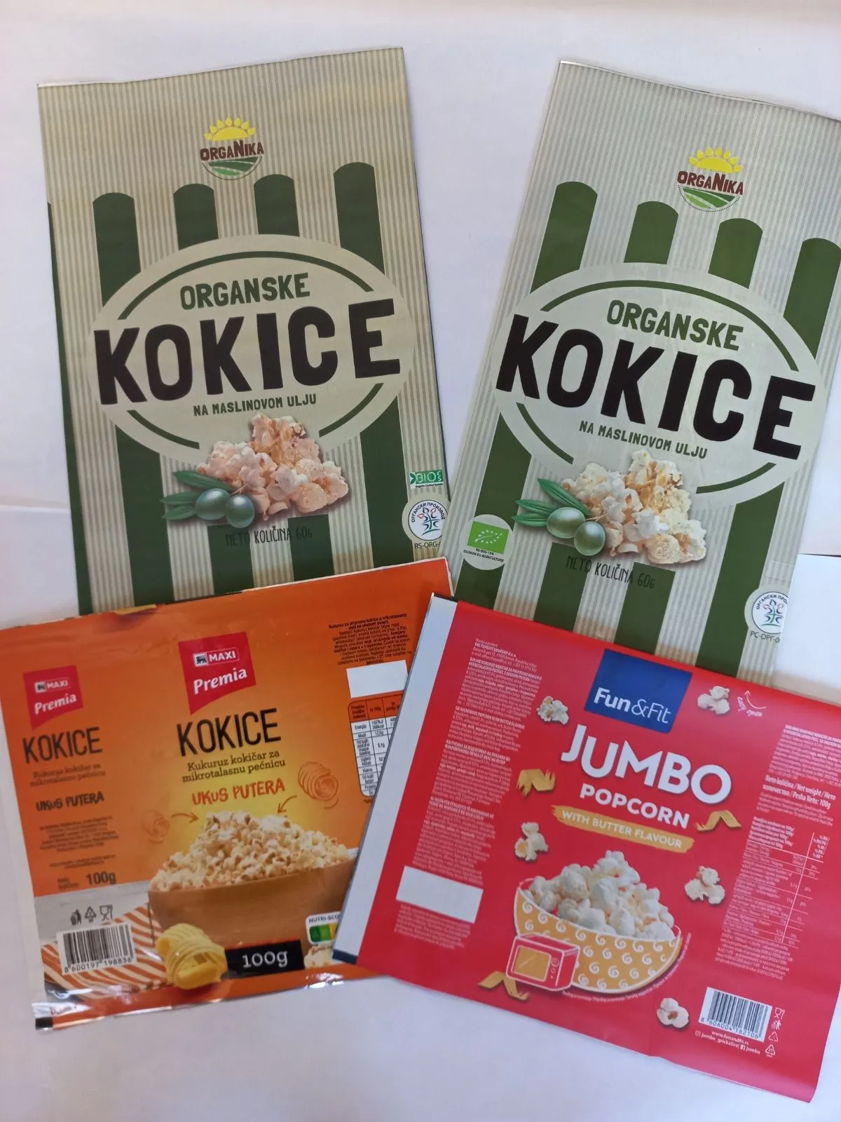 Kesice za organske kokice i popcorn